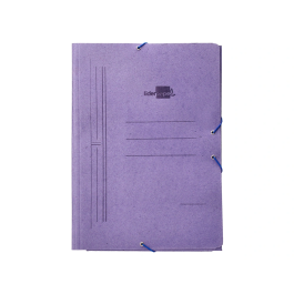 Liderpapel Carpeta de Gomas Tres Solapas Cartón Compacto Folio Color Azul