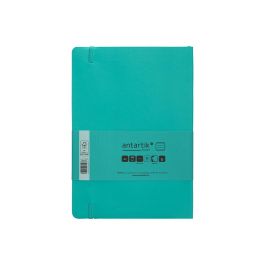 Cuaderno Con Gomilla Antartik Notes Tapa Blanda A5 Hojas Rayas Turquesa 80 Hojas 80 gr Fsc