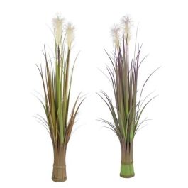 DKD Home Decor Plumeros Marron Burdeos 30 x 90 x 30 cm (4 Unidades)