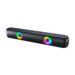 Barra De Sonido Q-Connect Bluetooth Con Iluminacion Led Y Control De Volumen Color Negro