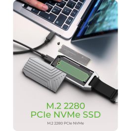 ICY BOX IB-1919M-C42 Caja Externa USB4 para M.2 NVMe SSD de Aluminio, 40 Gbit/s, Plata
