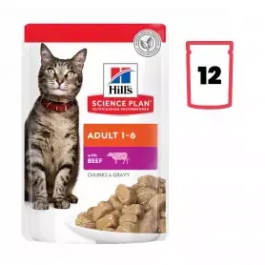 Hill's Alimento para Gatos Adultos Sabor Ternera Pack 12uds x 85gr Precio: 24.4999997. SKU: B1KCNXDJRF