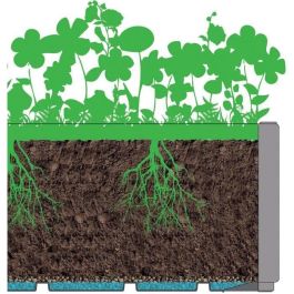 Jardinera Ethica rectangular 80 cm con enrejado color topo Jardinera Ethica rectangular 80 cm con enrejado color topo