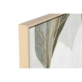 Cuadro Home ESPRIT Blanco Verde Flor Shabby Chic (2 Unidades)