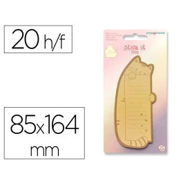 Imaginovo Bloc Notas Adhesivas Gato con Mensaje Trasero 20 Hojas 85x164 mm Precio: 1.452. SKU: B1EGSLS9SV
