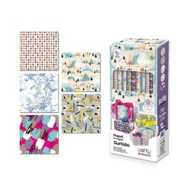 Party Products Papel regalo surtido 5 modelos 70x100 cm, caja 50 uds