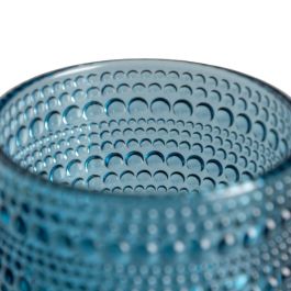 Vaso Azul Cristal Decoración 8 X 8 X 12,70 cm