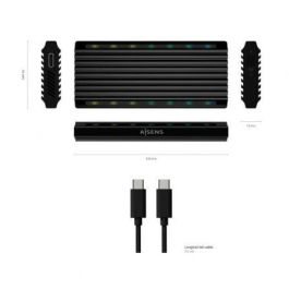 AISENS CAJA EXTERNA M.2 RGB GAMING ASM2-RGB011GR SATA/NVME A USB3.1 GEN2, NEGRA AISENS CAJA EXTERNA M.2 RGB GAMING ASM2-RGB011GR SATA/NVME A USB3.1 GEN2, NEGRA