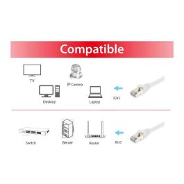 Equip Latiguillo RJ45 S - Cable de Red Cat.6A S/FTP Blindado, 10 Gbit/s, Adecuado para PoE/PoE+, Cumple con ISO/IEC 11801