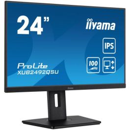 iiyama XUB2492QSU-B1 Monitor 24" WQHD IPS 2560x1440 100Hz 0.5ms HDMI DP USB Altavoces Pivot Negro