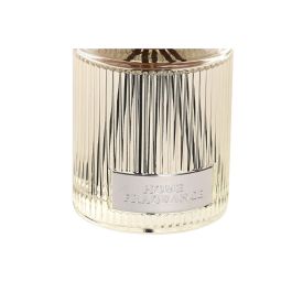 DKD Home Decor Item Home Ambientador Mikado Transparente Negro Cristal Bambú Aroma Lino 8 x 24 x 8 cm