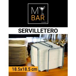 Servilletero Cromado My Bar 18.5 x 18.5 cm (12 Unidades) Servilletero Cromado My Bar 18.5 x 18.5 cm (12 Unidades)