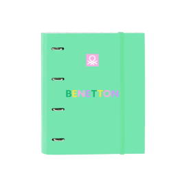 Carpeta de anillas Benetton Mint Verde 27 x 32 x 3.5 cm
