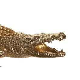 DKD Home Decor Figura Decorativa Colonial Cocodrilo Resina Dorado 16.5x10.5x47.5 cm DKD Home Decor Figura Decorativa Colonial Cocodrilo Resina Dorado 16.5x10.5x47.5 cm