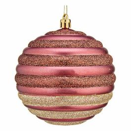 Set de Bolas de Navidad Krist+ 00872 Rosa Plástico Círculos (6 Unidades)