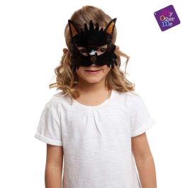 Antifaz de gato con lentejuelas talla única Antifaz de gato con lentejuelas talla única
