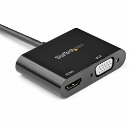 Adaptador Display Port a HDMI/VGA Startech DP2VGAHD20 4K Ultra HD Negro Adaptador Display Port a HDMI/VGA Startech DP2VGAHD20 4K Ultra HD Negro