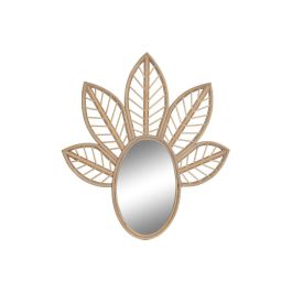 Espejo de pared DKD Home Decor Marrón Natural Tropical Hoja de planta 60 x 2 x 67 cm Precio: 59.50000034. SKU: B179Y796WV