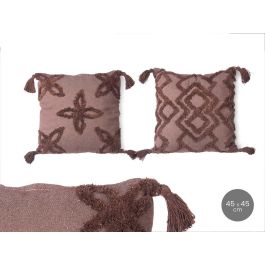 Cojin Bordado Marron 45X45 Cm Surtidos Giftdecor (9 Unidades)