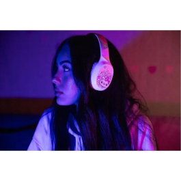 Konix Auriculares Inalámbricos Bluetooth 5.3 Hello Kitty, 30h Batería, Blanco y Rosa, PC Smartphone Tablet