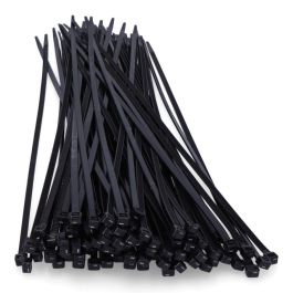 Edm Bridas negras de nylon 4,8 x 380 mm, resistentes a rayos UV y temperaturas -40°C~85°C, bolsa de 100 unidades