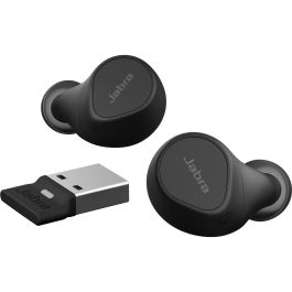 Jabra Evolve2 Buds USB-A MS Auriculares In-Ear True Wireless Negro con Cancelación de Ruido Activa, IP57 y USB-A