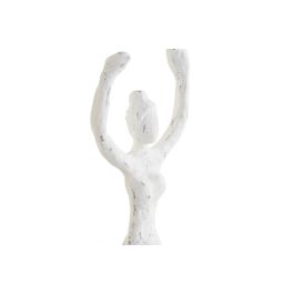 DKD Home Decor Figura Bailarina Marron Blanco 2 Unidades 6 x 24 x 17 cm