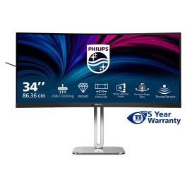 Philips Monitor 34B2U5600C 34" Dual QHD VA Curvo 120Hz USB-C HDMI DP Gris