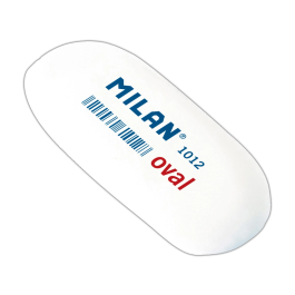 Milan 1012 Oval Goma de Borrar Miga de Pan 6,2x2,8x1,2 cm Blanco