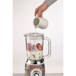 Ariete 583 POSITANO Batidora de Vaso con Vaso de Vidrio y 4 Cuchillas de Acero Inoxidable, 4 Velocidades, Diseño Vintage