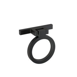 System Tirador de Mueble Belma Ø50 Zamak Negro Mate con 2 Puntos de Fijación - 16mm Distancia Agujeros