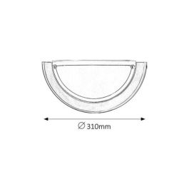 RABALUX Aplique Ufo 1xE27 IP20 RAB-5181 Metal Blanco y Cristal Opal Blanco