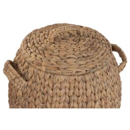 DKD Home Decor Cesta Natural 42 x 48 x 42 cm Set de 2 con Tapa