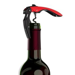 Koala Set Sacacorchos y Tapón de Vino de Acero Inoxidable Rojo 4,5x2,5x19,5 cm