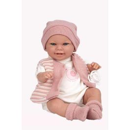 Muñeca elegance 35 cm babyto rosa c/mecanismo risa try me