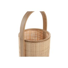 DKD Home Decor Lámpara Sobremesa Urban Marrón Bambú E27 13.5 x 32 x 13.5 cm