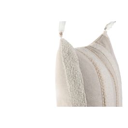 DKD Home Decor Cojín Boho Natural Blanco Algodón 45 x 45 cm (2 Unidades)
