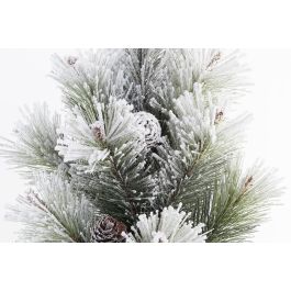 DKD Home Decor Árbol de Navidad Artificial Alpina 66 cm Alto 27x27 cm Base Verde Rojo PE (Pack 2 Unidades)