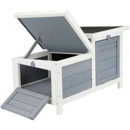 TRIXIE Habitat Natura - 70 x 43 x 45 cm - Con dos entradas - Blanco y gris - Para conejos TRIXIE Habitat Natura - 70 x 43 x 45 cm - Con dos entradas - Blanco y gris - Para conejos