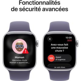 Apple Watch S11 Aluminio 42mm Plata (Correa deportiva Púrpura Neblina) S/M, GPS, OLED Retina, 64GB