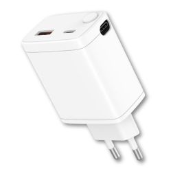 Qcharx Cargador de Pared Juno 20W con 2 Puertos USB-C y 1 USB-A, Cable USB-C Incluido, Carga Inteligente y Carcasa Ignífuga Qcharx Cargador de Pared Juno 20W con 2 Puertos USB-C y 1 USB-A, Cable USB-C Incluido, Carga Inteligente y Carcasa Ignífuga