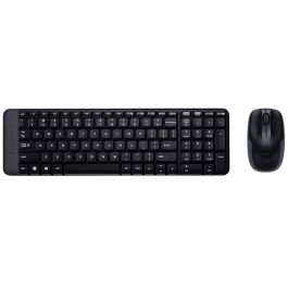 Logitech Mk220 Teclado + Mouse Wireless, Compacto, Conexión Inalámbrica 2.4 GHz, Plug and Play, Teclas Silenciosas