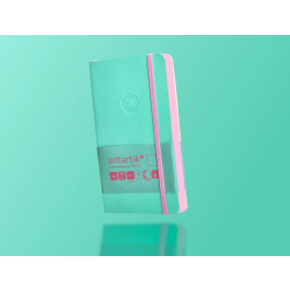 Antartik Cuaderno A6 Tapa Blanda Hojas Lisas Rosa y Turquesa 100 Hojas 80 gr FSC