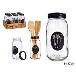 Vivalto Cubertero Vidrio con Tapa Metal Palas 9x17x9 cm (Set de 12) Precio: 26.49999946. SKU: S3608584