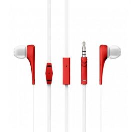 Energy Sistem Auriculares Intrauditivos Style 1+ con Micrófono, Cable Plano, Rojo
