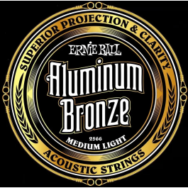 Ernieball Juego Acústica Aluminum Bronze Medium Light 12-54