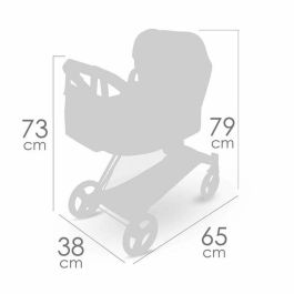 Decuevas Coche de Muñeca Plegable 3 en 1 Verona para Muñecas hasta 50 cm, 79x65x38 cm, Recomendado +3 años