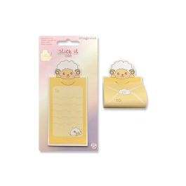 Imaginovo Bloc notas adhesivas con mensaje trasero 20 hojas 85x164 mm