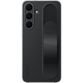 Samsung Funda Standing Grip para Galaxy S25 FE, Silicona Negra con Soporte de Sobremesa y Fácil Aplicación