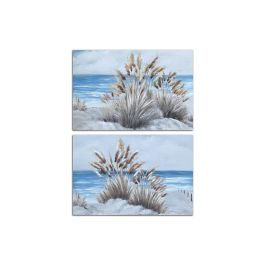 DKD Home Decor Cuadro Mediterraneo Playa Lienzo MDF Azul Beige 3.8 x 80 x 120 cm (2 Unidades) Precio: 57.49999981. SKU: B12J6NVJ8F